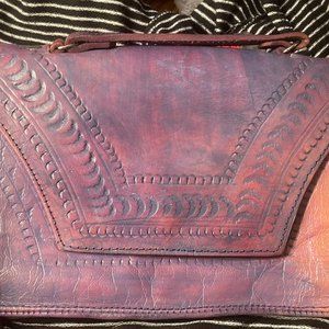 Leather dyed vintage purse